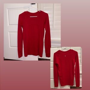 lululemon athletica Red Long Sleeve Top